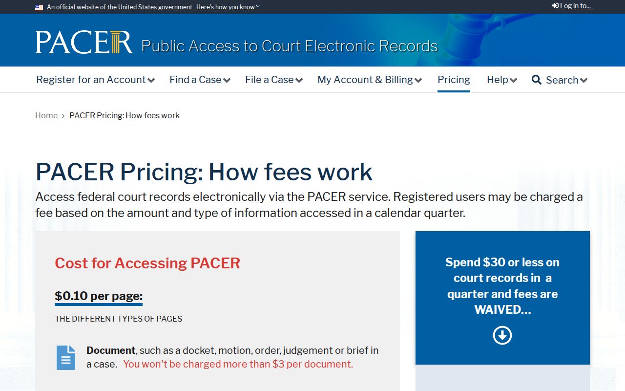 Duval County most-wanted records: federal PACER access information, not a local list